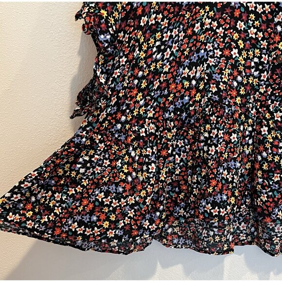 Maeve Anthropologie Mallory Ruffled Blouse Top Small Size Oversized Buttons - Picture 13 of 15